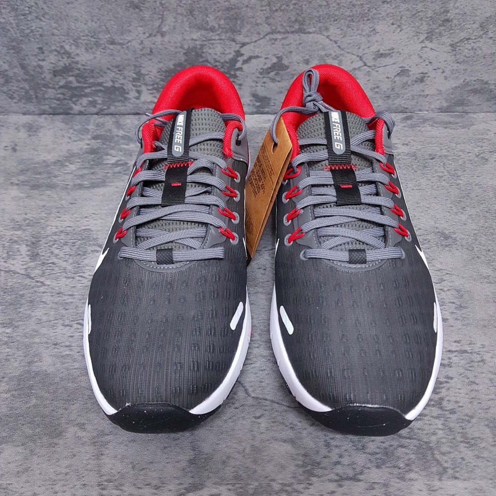 NIKE Free Golf Next Nature Golf Shoes‎ Mens Size 10.5 Iron Grey University Red - Picture 3 of 5